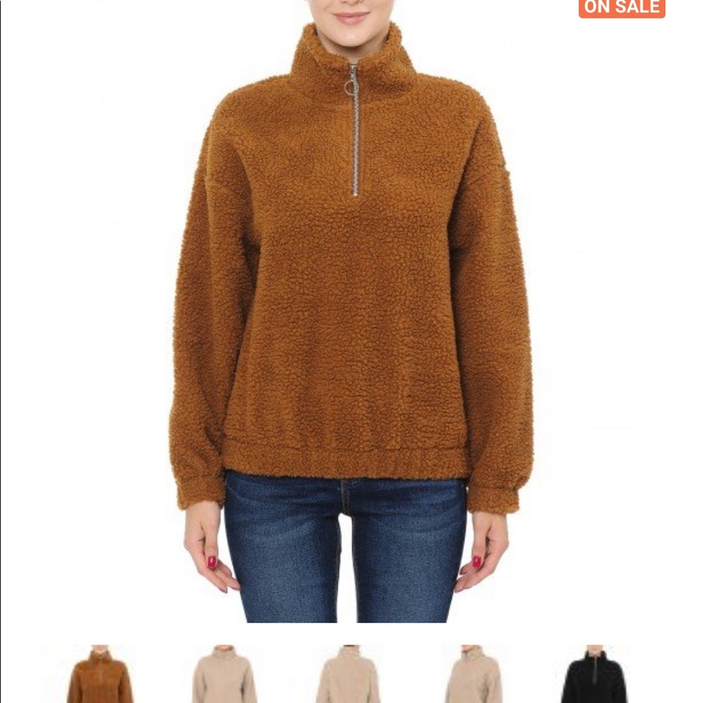 SHERPA ZIPPERED MOCK NECK PULLOVER